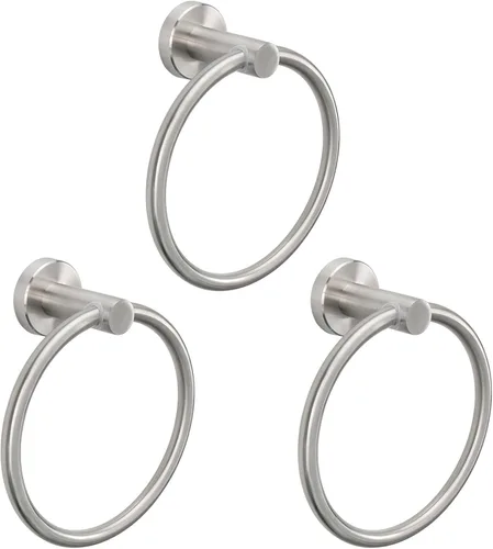 Miniatura 18 de NearMoon Anillo de Toalla de Baño, Accesorios de Ferretería de Baño - Soporte de Toalla de Mano de Acero Inoxidable Engrosado para Baño, Colgador