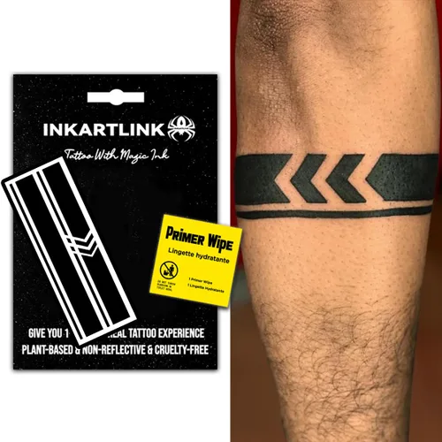 Miniatura 8 de INKARTLINK Tatuajes temporales semipermanentes, tatuajes de brazo realistas, impermeables y no reflectantes, embalaje exquisito, diseño único