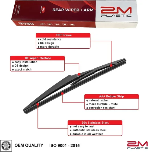 Miniatura 4 de Reemplazo de estilo OEM de fábrica de limpiaparabrisas trasero para Kia SORENTO 2016-2020