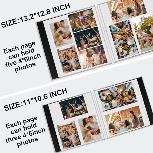 Miniatura 5 de Zesthouse Álbum de fotos grande de 18 pulgadas, autoadhesivo, 60 páginas, álbumes de recortes con página adhesiva con capacidad para fotos de 10 x