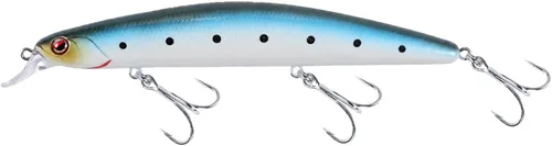 Miniatura 15 de LITTMA Señuelos de pesca de surf de California Señuelos de pesca de agua salada Jerkbait Crankbait Surf Minnow 110 - Sardina metálica Super Glow