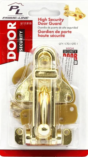 Miniatura 7 de Prime-Line U 11315 - Protector de puerta con cerradura auxiliar de alta seguridad, acabado de latón (paquete individual)