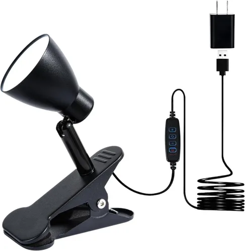 Miniatura 13 de Lámpara de lectura con clip de CeSunlight, lámpara de abrazadera para escritorio, 3000 – 6500K, temperatura de color ajustable, 6 modos