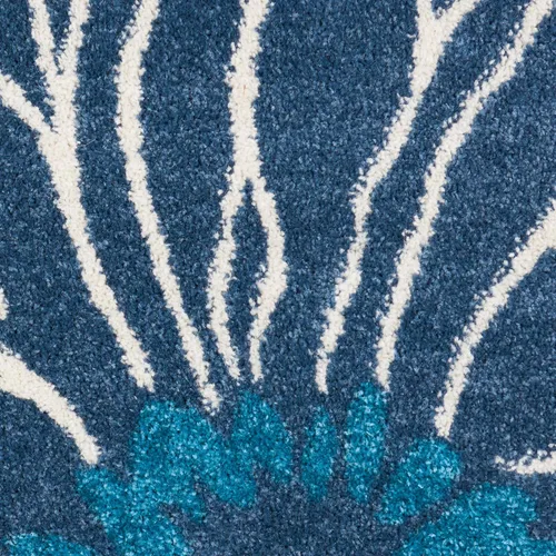 Miniatura 9 de Nourison Passion - Alfombra color azul, de 8 x 10 pies, floral, estilo campestre, fácil de limpiar, no desprende pelo, para dormitorio, sala