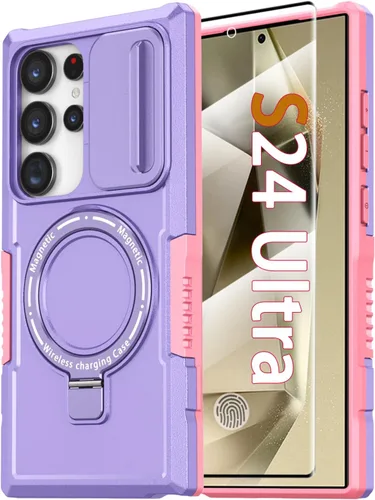Miniatura 95 de Funda magnética para Samsung Galaxy Note 20 Ultra con soporte de anillo [con protector de pantalla] [Compatible con carga inalámbrica MagSafe] Funda