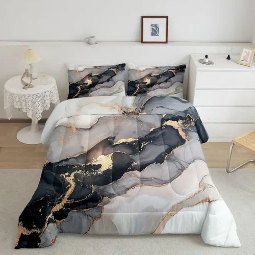 Miniatura 39 de Juego de edredón de videojuegos para niños, niñas y hombres, juego de ropa de cama con estampado de consola de videojuegos negro, decoración