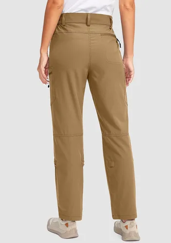 Miniatura 4 de G Gradual Womens Hiking Pants with Zipper Pockets Convertible Lightweight Quick Dry Stretch Cargo Camping Pants