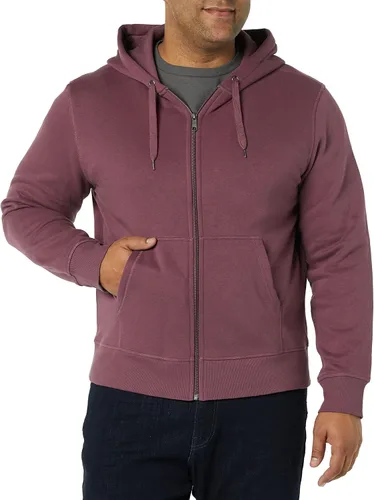 Miniatura 4 de Tienda Essentials - Sudadera con capucha de vellón y cremallera completa, para hombre