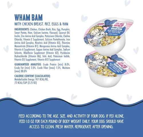 Miniatura 7 de Weruva Best Fido Friend Comidas de Tamaño Divertido para Perros, Wham Bam, Taza de 2.75oz, Paquete de 12