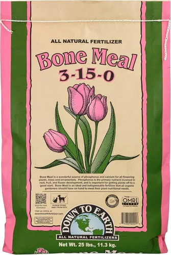 Down To Earth All Natural Fertilizers Harina de huesos orgánica - Alimento vegetal con alto contenido de fósforo para brotes, bulbos, flores, flores