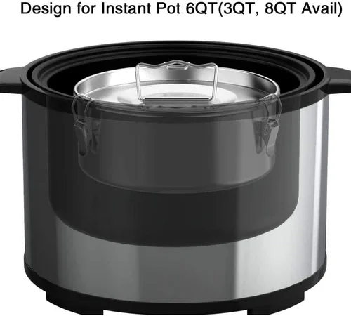 Miniatura 3 de Molde Flanera para sartén, molde de flan de acero inoxidable con tapa, máquina de flan para olla instantánea de 6 cuartos de galón