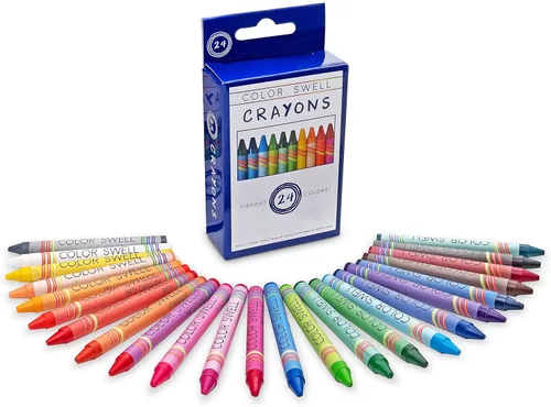 Color Swell Paquete de 24 crayones – no tóxicos, ideales para niños, estudiantes, adultos y actividades en el aula