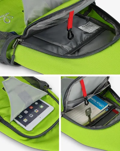 Miniatura 53 de WATERFLY Bolsa pequeña de senderismo: mochila cruzada para el pecho, mochila para hombres y mujeres con correa de hombro agradable a la piel