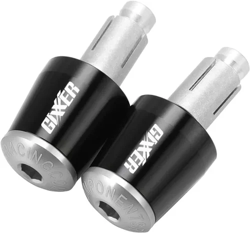Miniatura 13 de Manillar de motocicleta para motocicleta, peso final, agarres para manillar, tapa antivibración, enchufe plateado para Suzuki Gixxer 150sf 250sf 155