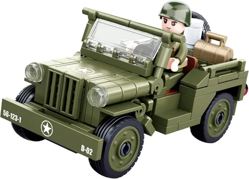 Miniatura 7 de Juego de ladrillos para vehículos militares de la Segunda Guerra Mundial de la Segunda Guerra Mundial, juego de ladrillos para vehículos militares