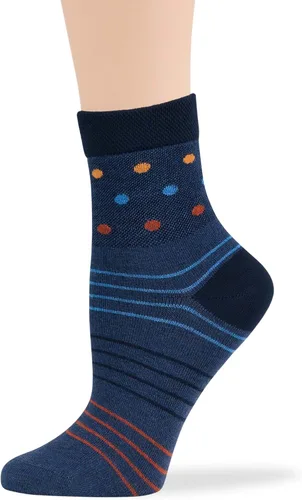 Miniatura 23 de 7BIGSTARS KINGDOM Women's Cotton Quarter Non-Binding Diabetic Fashion Socks-L-M-4 Pack-Multicolor