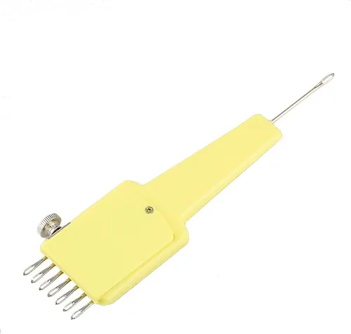 Miniatura 6 de Mollytek Herramienta de transferencia de máquina de tejer peine 1x7 agujas Herramienta de transferencia ajustable para máquina de tejer de 0.177