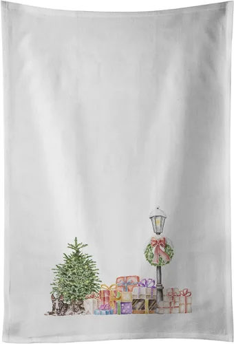 Miniatura 55 de Caroline's Treasures CK8100WTKT - Juego de 2 toallas de cocina con diseño de bulldog francés con diseño de país de las maravillas navideñas