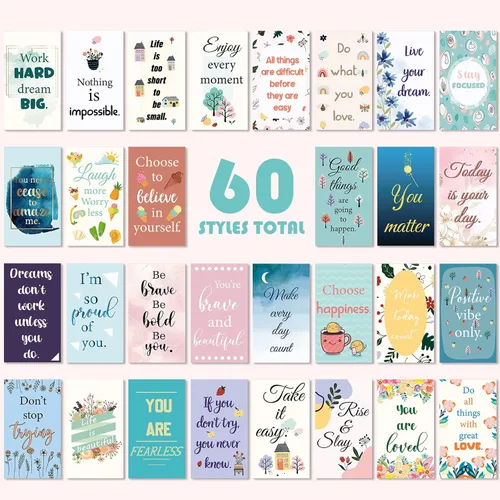 Miniatura 7 de Jinei 300 tarjetas inspiradoras de afirmación a granel, tarjetas de regalo motivacionales positivas diarias pequeñas, pequeñas citas de aliento