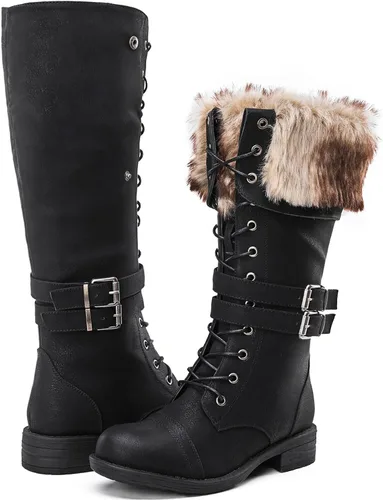 Miniatura 2 de Globalwin. - Botas de combate hasta la rodilla para mujer.