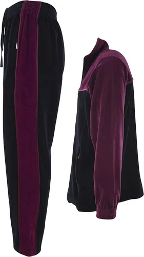 Miniatura 3 de ChoiceApparel Chándal de terciopelo para hombre con bolsillos con cremallera