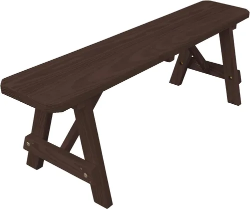 Miniatura 48 de Furniture Barn USA Banco tradicional de pino tratado a presión de 2 pies, tinte de cedro