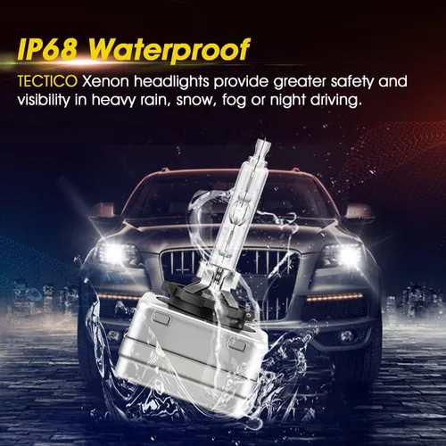 Miniatura 7 de TECTICO D1S - Bombillas de faro delantero de xenón HID, 6000K 35W color Blanco Frío, haz alto y bajo, 300% de brillo mejorado, base de soporte