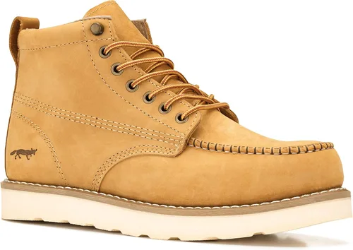 Miniatura 9 de Golden Fox Botas de trabajo de 6 pulgadas para hombre, con cuña y puntera tipo mocasín, cómodas para la construcción Brun-M6