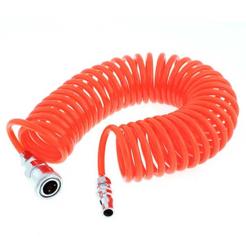 uxcell A15121100ux0025 6 M Longitud 0.236 in x 0.157 in Tubo de manguera de aire en espiral de poliuretano, naranja, metal, 0.16"