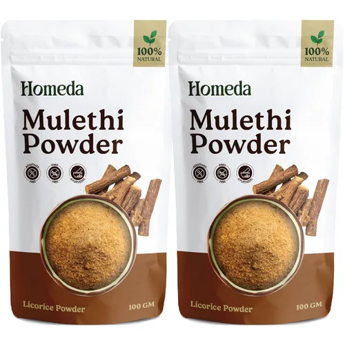 Miniatura 9 de Polvo orgánico de raíz de regaliz (3.5 oz - 100 g), polvo de mulethi orgánico para cara, extracto orgánico puro de Regaliz Raiz para la piel
