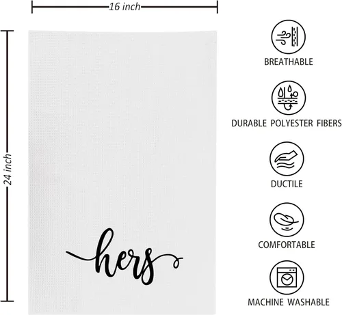 Miniatura 5 de kunlisa Regalos para él y ella, regalos de boda para parejas recién casados, regalos de pareja para marido y esposa, toallas de mano para él y ella