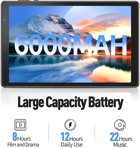 Miniatura 4 de Tablet Android de 10 pulgadas, 32 GB de almacenamiento, cuatro núcleos, pantalla HD IPS, cámara dual, WiFi, Bluetooth, tabletas con batería de 6000