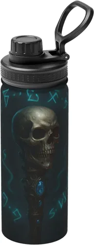 Miniatura 16 de Scarlet Eye Printed Insulated Water Bottle, 18oz Stainless Steel Funny Travel Mug, Leakproof Hot & Cold for Sports, Gym, Hiking
