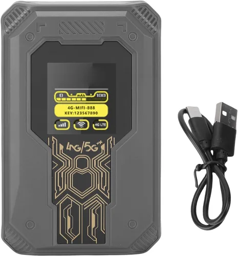 Miniatura 5 de Estink Hotspot WiFi móvil 4G con visualización de tiempo, enrutador portátil con ranura para tarjeta SIM 300Mbps conectividad inalámbrica