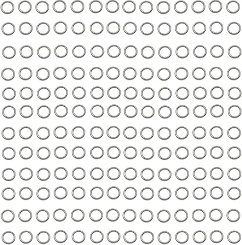 Miniatura 6 de 1000 anillos de acero inoxidable de 0.118 pulgadas (0.118 in) para hacer joyas, collares, pulseras, aretes, llavero, manualidades