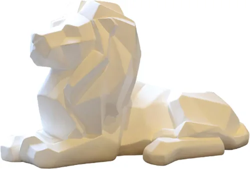 Miniatura 14 de FJWYSANGU Abstracto Estatuas De Leopardo Panther Escultura Mano Anhelada Animal Resina Decoración Moderno Para El Hogar Grande Blanco
