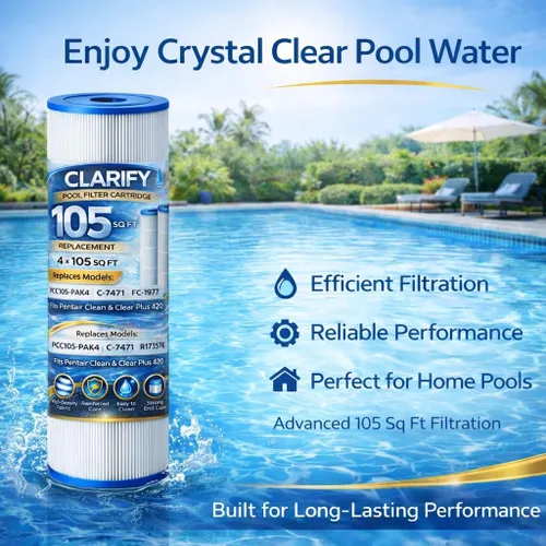 Miniatura 6 de CLARIFY El filtro de piscina CCP420 reemplaza Pentair Clean and Clear Plus 420, PCC105-PAK4, Ultral-A6, Unicel C-7471, R173576, Filbur FC-1977