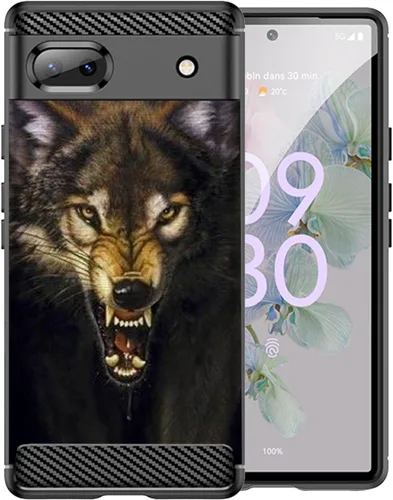 Miniatura 11 de CasesOnDeck Black TPU Case Compatible with Google Pixel 6A (2022) / Pixel 6A Case Slim Minimalistic Flexible Textured Cover -Bass Fishing