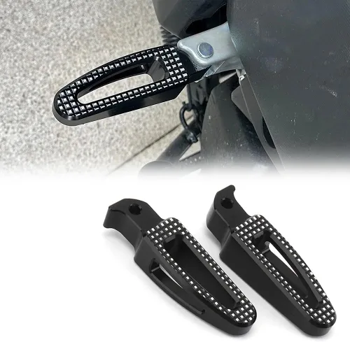Estriberas traseras Accesorios de motocicleta Pedales plegables para Yamaha X-MAX 300 XMAX 300 XMAX300 X-Max 300 X-Max 300 2023 2024 (negro)