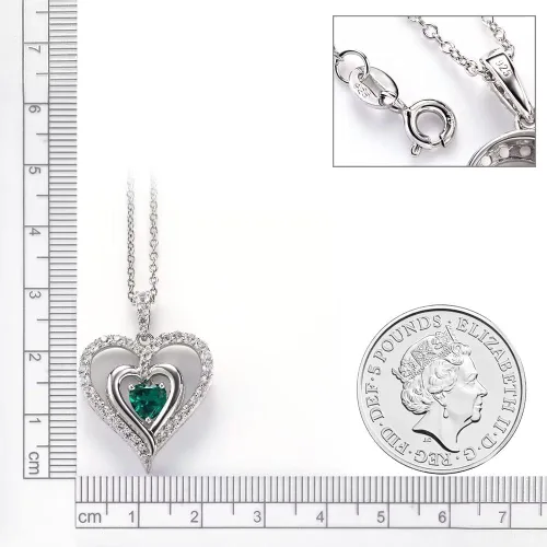 Miniatura 6 de supermodel Cross Birthstone Necklace for Women 925 Sterling Silver Birthstone Heart Pendant Necklace Jewelry Birthday Gifts for Girls Mom Daughter