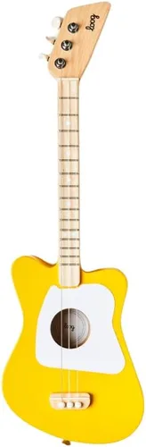 Miniatura 6 de Loog Mini - Guitarra acústica infantil para principiantes, 3 cuerdas a partir de 3 años, aplicación de aprendizaje y lecciones incluidas Amarillo