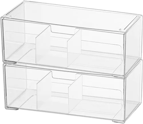 Miniatura 11 de Organizador de estantes de 2 niveles para botiquín, compartimentos para almacenamiento de maquillaje, bandejas de estante para pared de gabinete