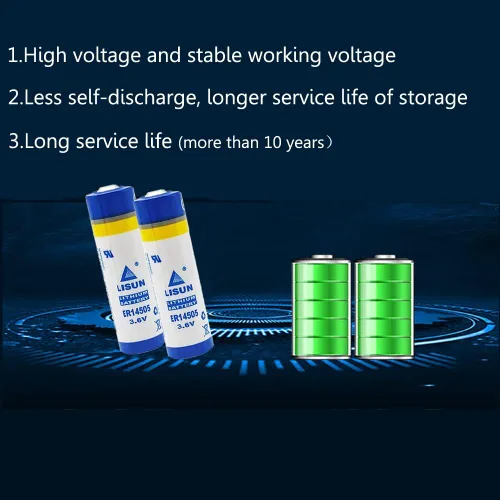 Miniatura 5 de ER14505 AA Batería de litio, 3.6V 2400mAh Medidor de electricidad de agua PLC Equipo de instalación Batería de repuesto (10 unidades)