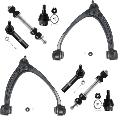 Miniatura 406 de Detroit Axle - Kit de brazos de control de extremo delantero de 8 piezas para Dodge Dakota 00-04, Durango 00-03, 4 brazos de control superior e
