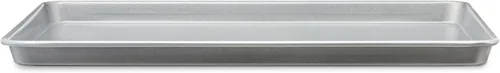 Miniatura 6 de Amazon Basics Juego de bandeja para hornear de cerámica antiadherente y rejilla de enfriamiento, sin tóxicos, tamaño de media hoja - 1 paquete, gris