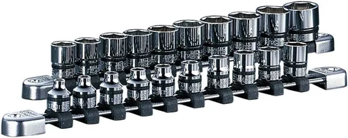 Nepros Juego de llaves de vaso de 3/8 pulgadas cuadradas (20 piezas)