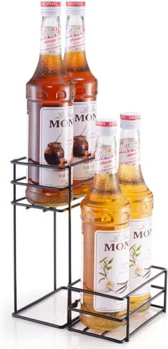 Miniatura 9 de kimilus Estante para Jarabe de Café para Accesorios de Bar de Café, se adapta a jarabe Torani y Monin, Organizador de Bar de Café con capacidad