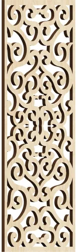 Miniatura 146 de Eveline - Paneles decorativos de pared de madera con calado, 13 3/8 pulgadas de ancho x 34 3/8 pulgadas de alto x 3/8 de alto, roble rojo rojo
