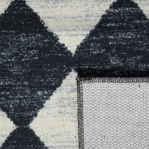 Miniatura 6 de Lahome - Tapete con diseño de entramado marroquí, a cuadros, pequeño, suave y antideslizante, moderno, resistente a las manchas, para puerta Negro