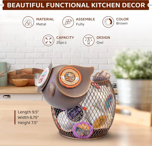Miniatura 6 de Made Easy Kit Organizador de cápsulas de café – Decoración funcional de la barra de café para el hogar – Accesorios de almacenamiento de encimera